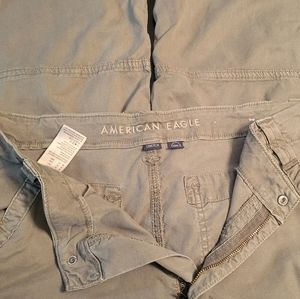 AE Dreamy Drape Stretch Super High Waist Cargo Wide Leg size 10 short